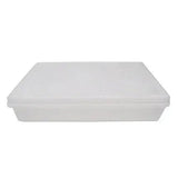 Contenant rectangulaire plastique blanc