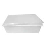 Contenant rectangulaire plastique blanc
