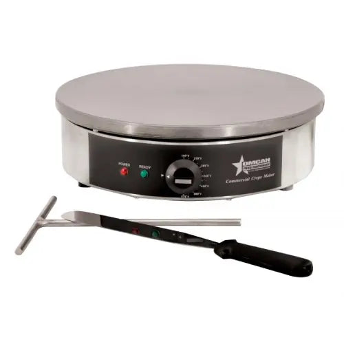 Crêpière ronde de 16 pouces – 120 V – 1 800 W – Fonte polie – Thermostat réglable