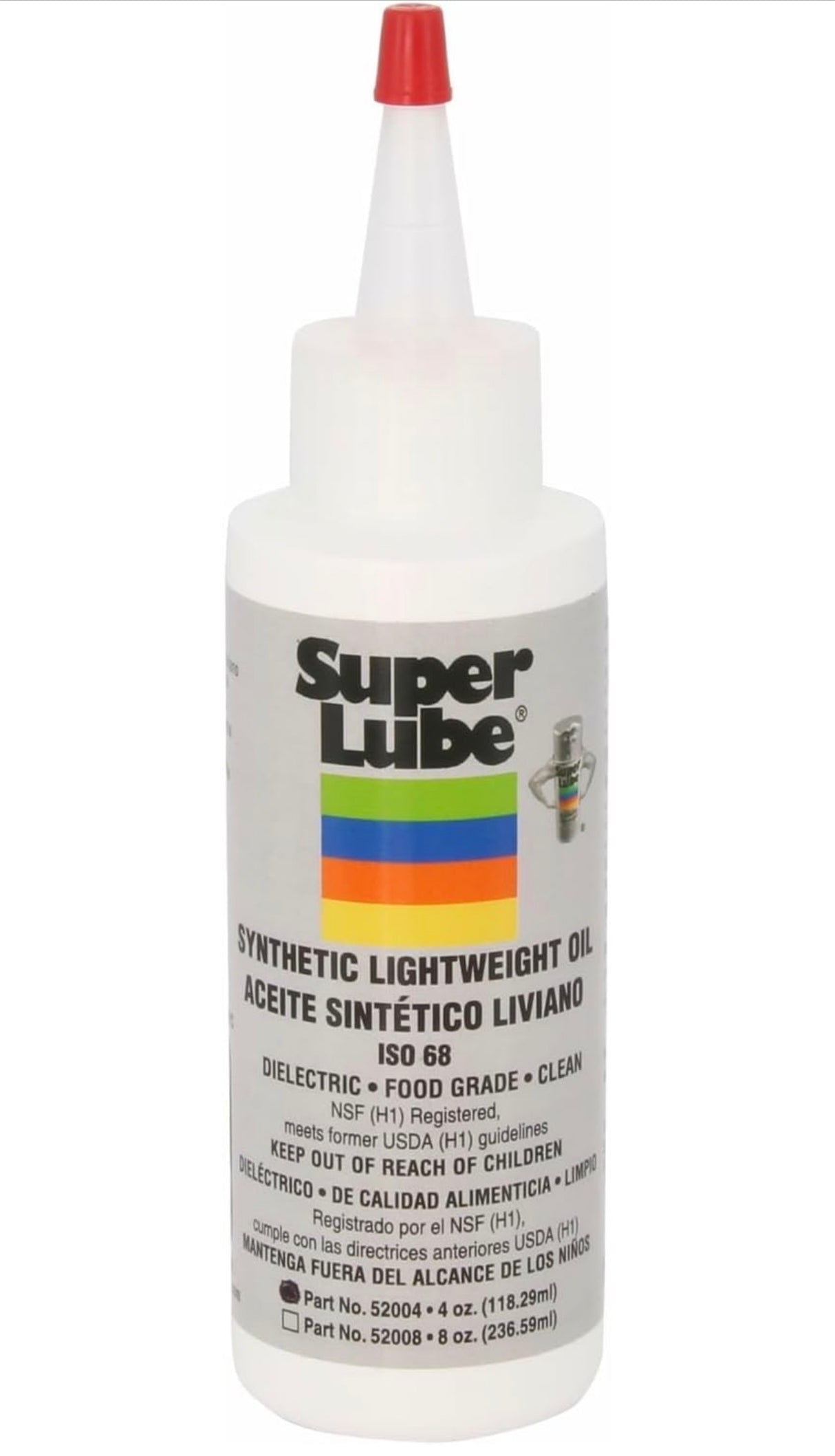 Super Lube, 52004, Synthetic Lightweight Oil (ISO 68), Translucent, 4Oz bottle