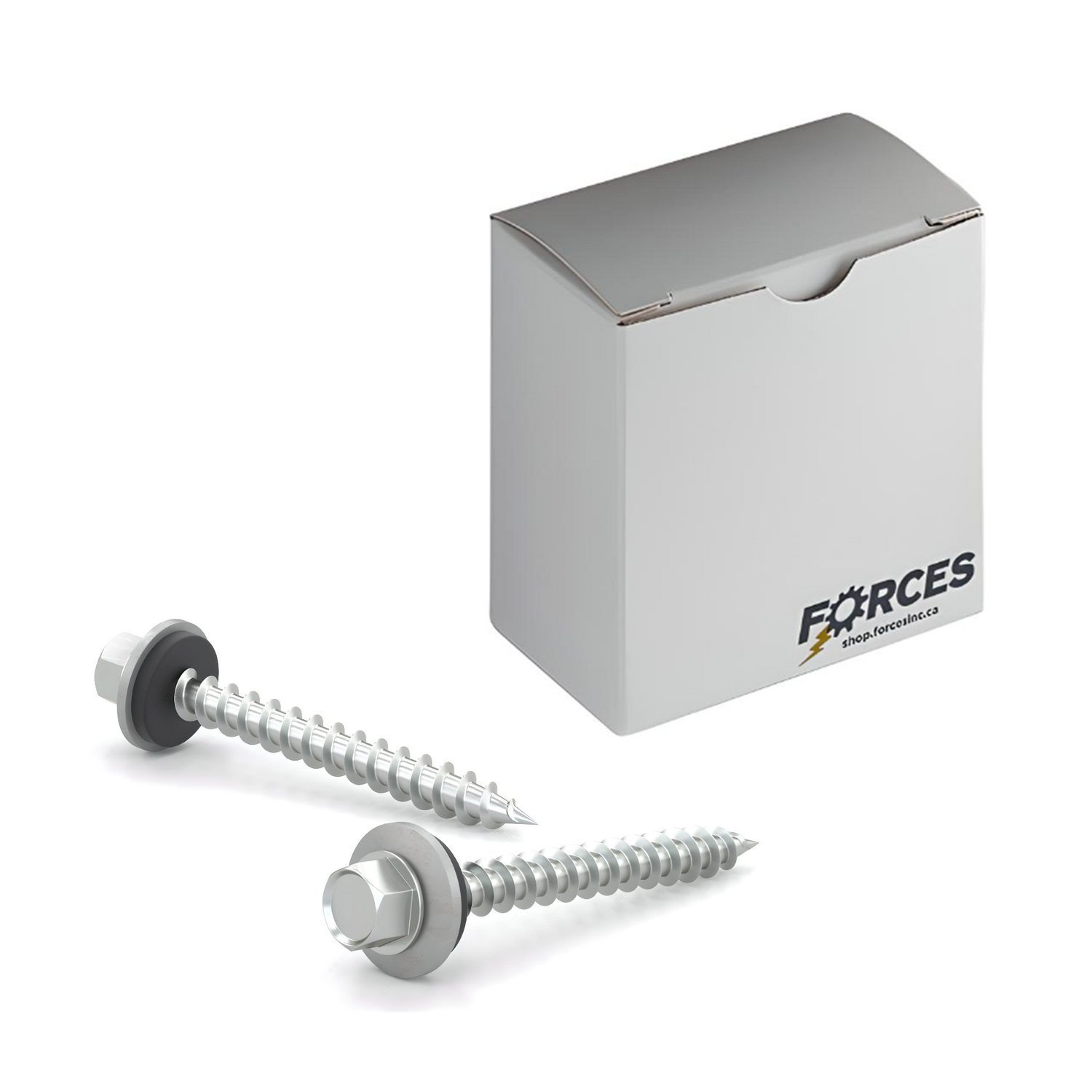 #14 x 2" Metal Roofing Screw Hex Head W/ Washer Type A Point - Steel Dacrotized