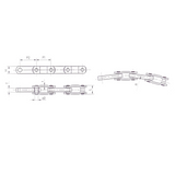 DF3500 Double-Flex Conveyor Chain - 10ft