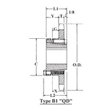 100E24 Taper Bushed Sprocket E Bushing | 100E24H