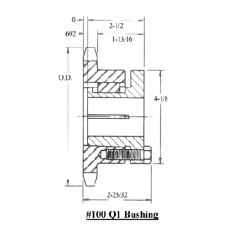 100Q15 Split Taper Bushed Sprocket | 100Q15H