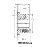 140Q11 Split Taper Bushed Sprocket | 140Q11H