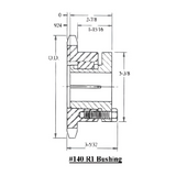 140R17 Split Taper Bushed Sprocket | 140R17H