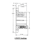 50P24 Split Taper Bushed Sprocket | 50P24H