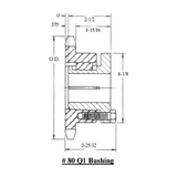 80Q40 Split Taper Bushed Sprocket