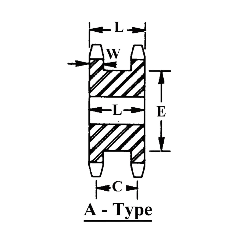 40A16 Double Strand Sprocket With Stock Bore | DS40A16H