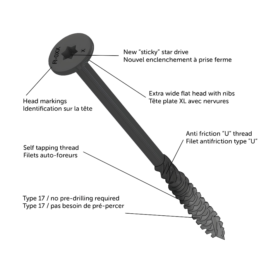 3/8" x 13-1/2" PWR Drive LOG - Log Home / Timber Structural Screw
