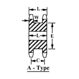 80A14 Double Strand Sprocket With Stock Bore | DS80A14H