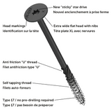 5/16" x 3" Black PWR Drive STR - Structural Framing Screw