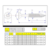 #10 x 2-1/2" Wood Screws Flat Head Quadrex Drive Twinfast Thread Type 17 Point Plain Steel