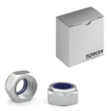 M8-1.25 Hex Nylon Insert Lock Nut DIN 982 - Zinc Plated Class 8.8