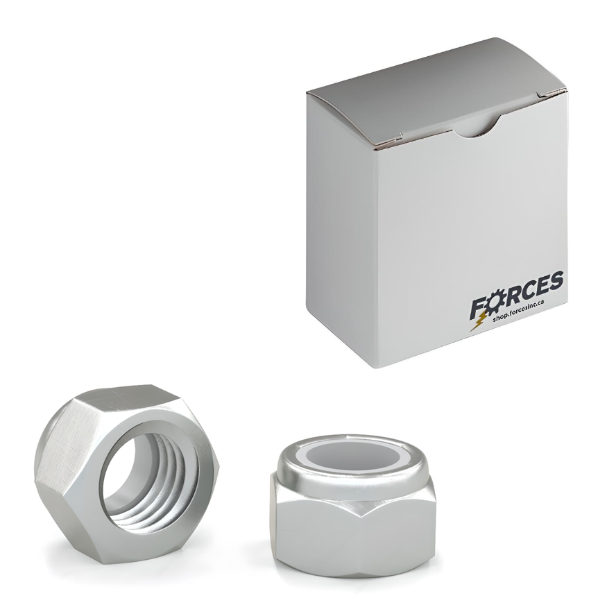 M12-1.75 Hex Nylon Insert Lock Nut DIN 985 - Zinc Plated Class 10.9