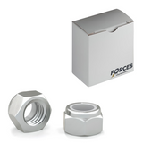 M12-1.75 Hex Nylon Insert Lock Nut DIN 985 - Zinc Plated Class 10.9