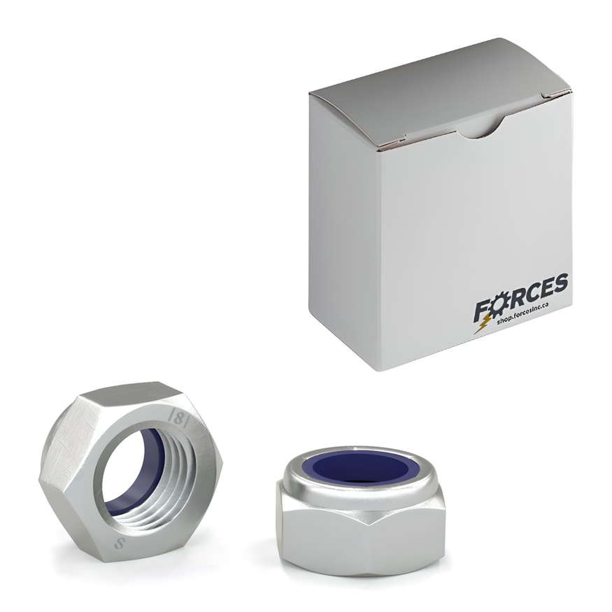 M22-2.5 Hex Nylon Insert Lock Nut DIN 985 - Zinc Plated Class 8.8