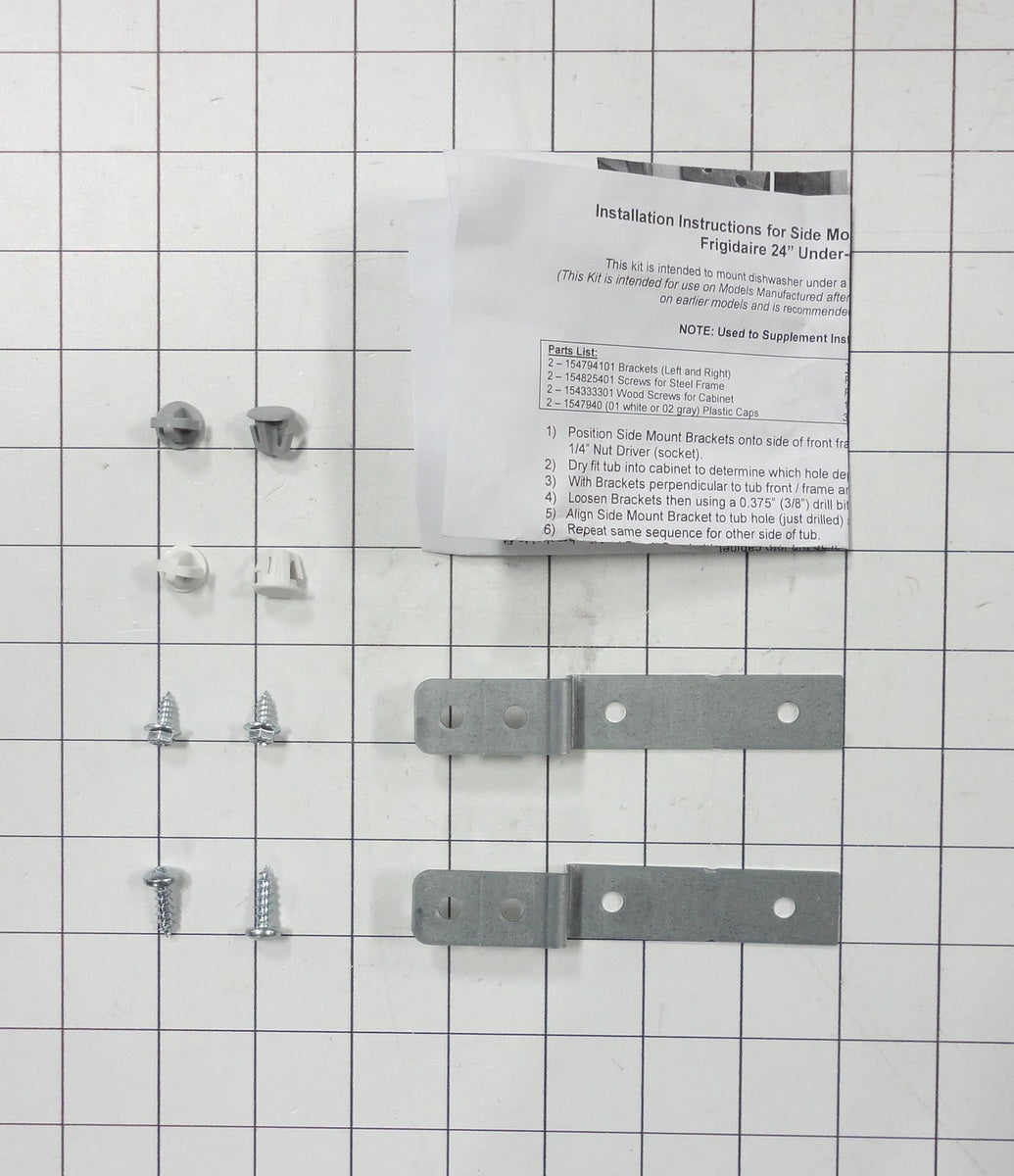 DWBRACKIT1 Side Mounting Kit for Frigidaire Dishwasher