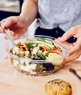 Bol DiamondBowl transparent avec couvercle – 3 formats empilables de 24 à 48 oz