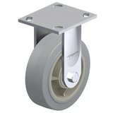 ElastiSoft Gray Caster 8" x 2" Rigid 600 lbs Roller Bearing P21 Series