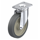 ElastiSoft Gray Caster 4" x 1-1/4" Swivel 300 lbs Annular Ball Bearing P12 Series