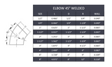 Butt Weld 45° Elbow