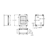 Windowed JIC Enclosure 10" x 10" x 6" NEMA 4-12/IP66 - Powder Coated Steel