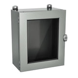 Windowed JIC Enclosure 10" x 10" x 6" NEMA 4-12/IP66 - Powder Coated Steel