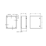 Enclosure 20" x 16" x 10" NEMA 4X-12/IP66 - Stainless Steel 304