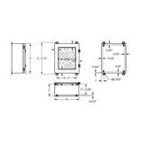 Windowed JIC Enclosure 12" x 10" x 5" NEMA 4-12/IP66 - Powder Coated Steel