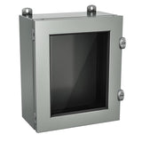 Windowed JIC Enclosure 12" x 10" x 5" NEMA 4-12/IP66 - Powder Coated Steel