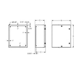 Enclosure 36" x 36" x 8" NEMA 4-12/IP66 - Powder Coated Steel