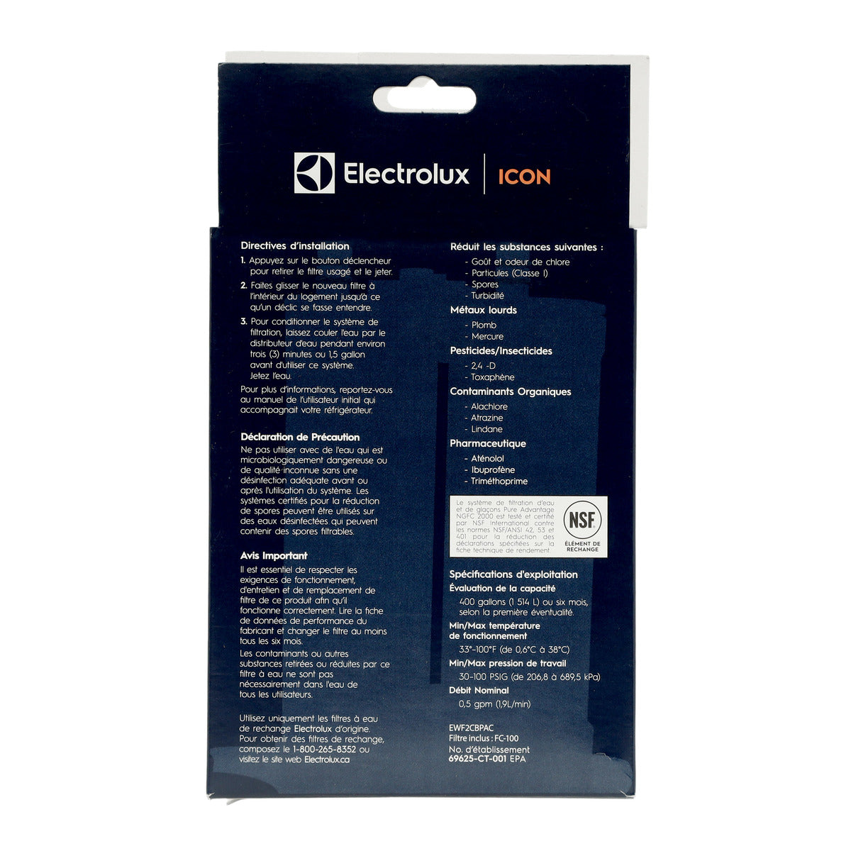 Electrolux ICON EWF2CBPA Fridge Water Filter Replacement