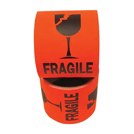 Étiquettes avec inscription « Fragile », 3" x 4" (50)