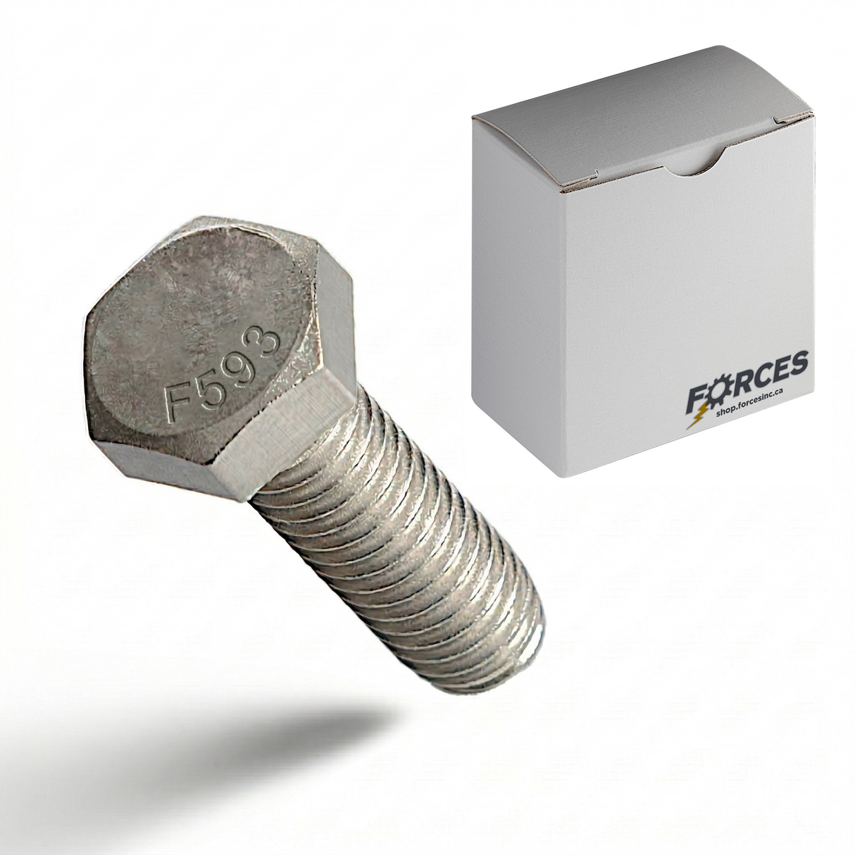 Hex Head Bolt 1-1/4"-7 x 2-1/2" Full thread - Stainless Steel 18-8 ASTM F593