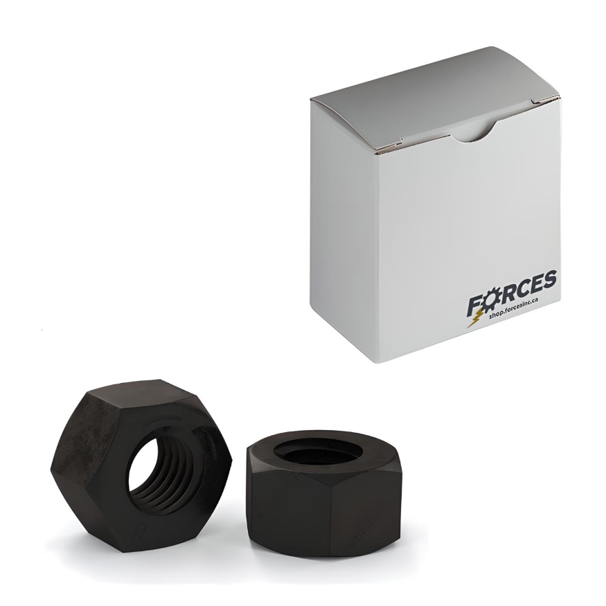 1/2"-13 Hex Nut - Plain Steel Grade 8