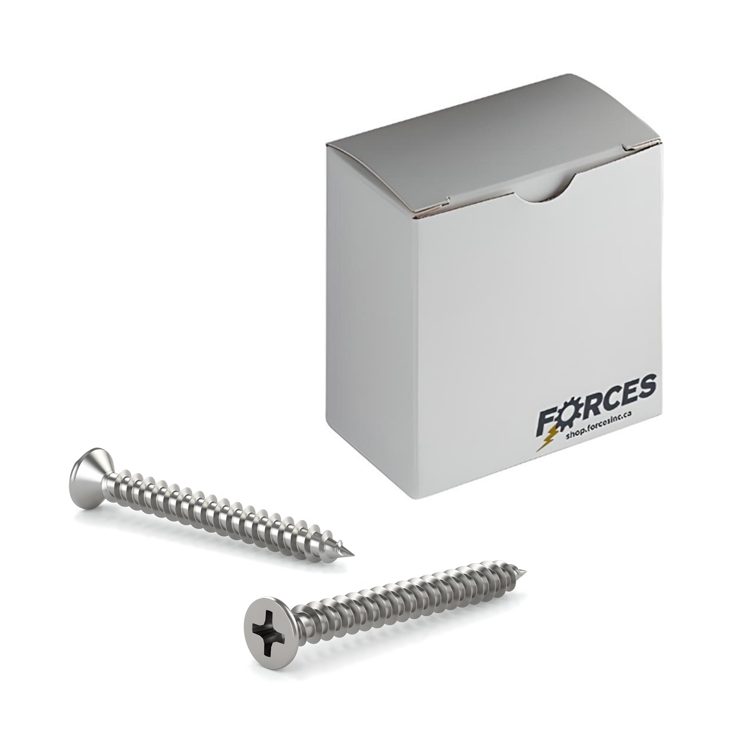 #6 x 1/4" Metal Screw Flat Head Phillips Drive Type A Point - Stainless Steel 18-8