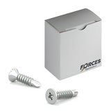 #8 x 1-1/2" Metal Screw Flat Head Quadrex Drive Self-Drilling Point - Zinc