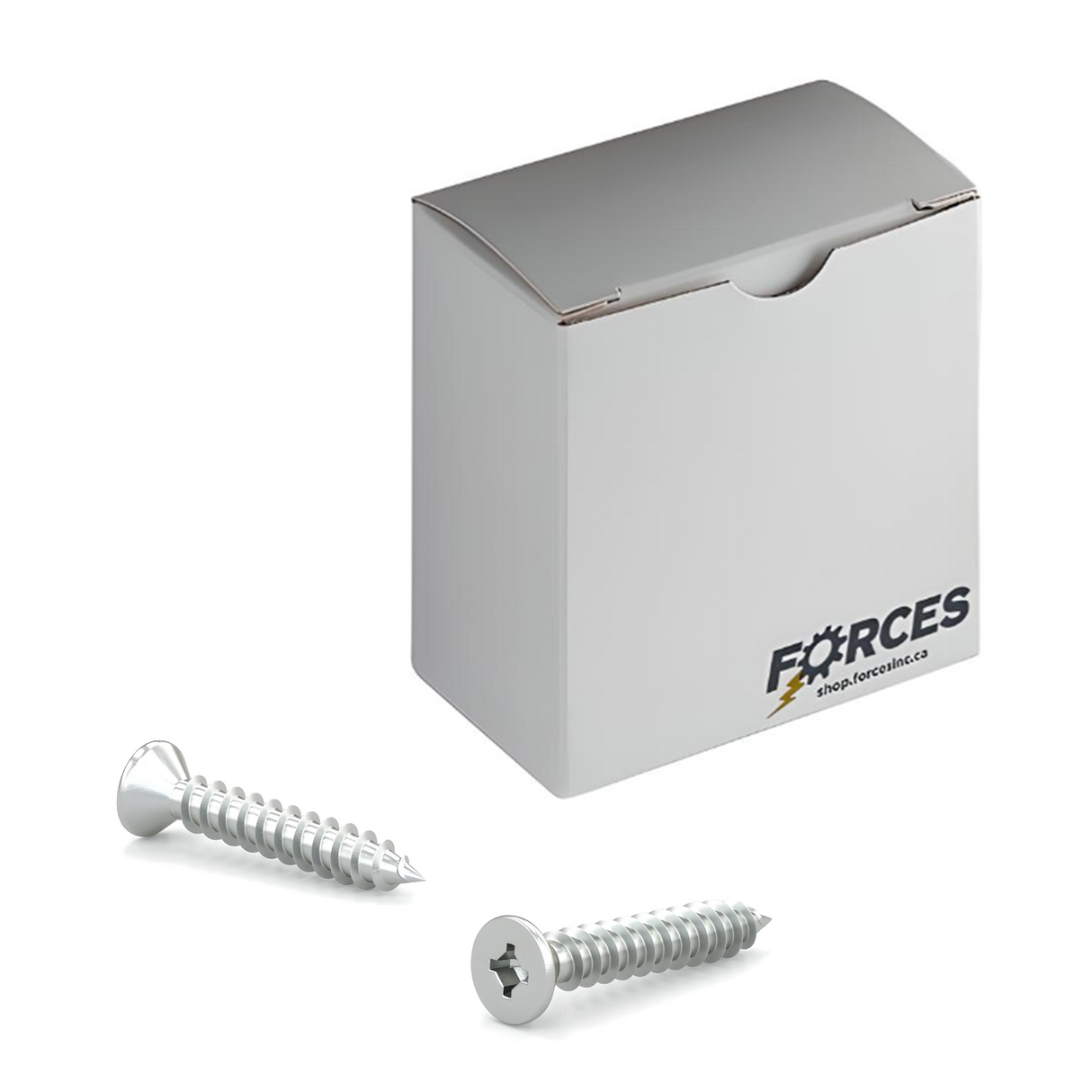 #6 x 1-1/2" Metal Screw Flat Head Quadrex Drive Type A Point - Zinc