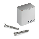 #8 x 2" Metal Screw Flat Head Square Drive Type A Point - Stainless Steel 18-8