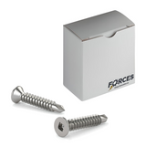 #8 x 3/4" Metal Screw Flat Head Square Drive #2 Self-Drilling Point - Stainless Steel 410H