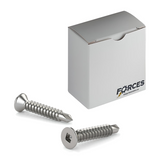 #12 x 2" Metal Screw Flat Head Square Drive #3 Self-Drilling Point - Stainless Steel 410H