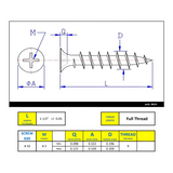 #10 x 1-1/2" Drywall Screws Bugle Head Phillips Drive Coarse Thread - Black Phosphate