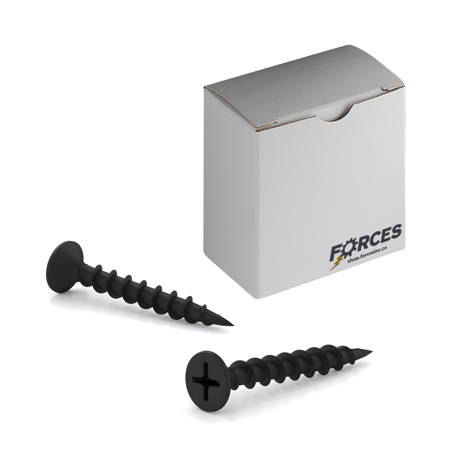 #6 x 2-1/4" Drywall Screws Bugle Head Phillips Drive Coarse Thread - Black Phosphate