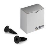 #9 x 5/8" Wood Screws Flat Head Quadrex Drive Twinfast Thread Type 17 Point Steel Black