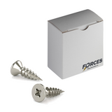 #9 x 5/8" Wood Screws Flat Head Quadrex Drive Twinfast Thread Type 17 Point Brushed Nickel