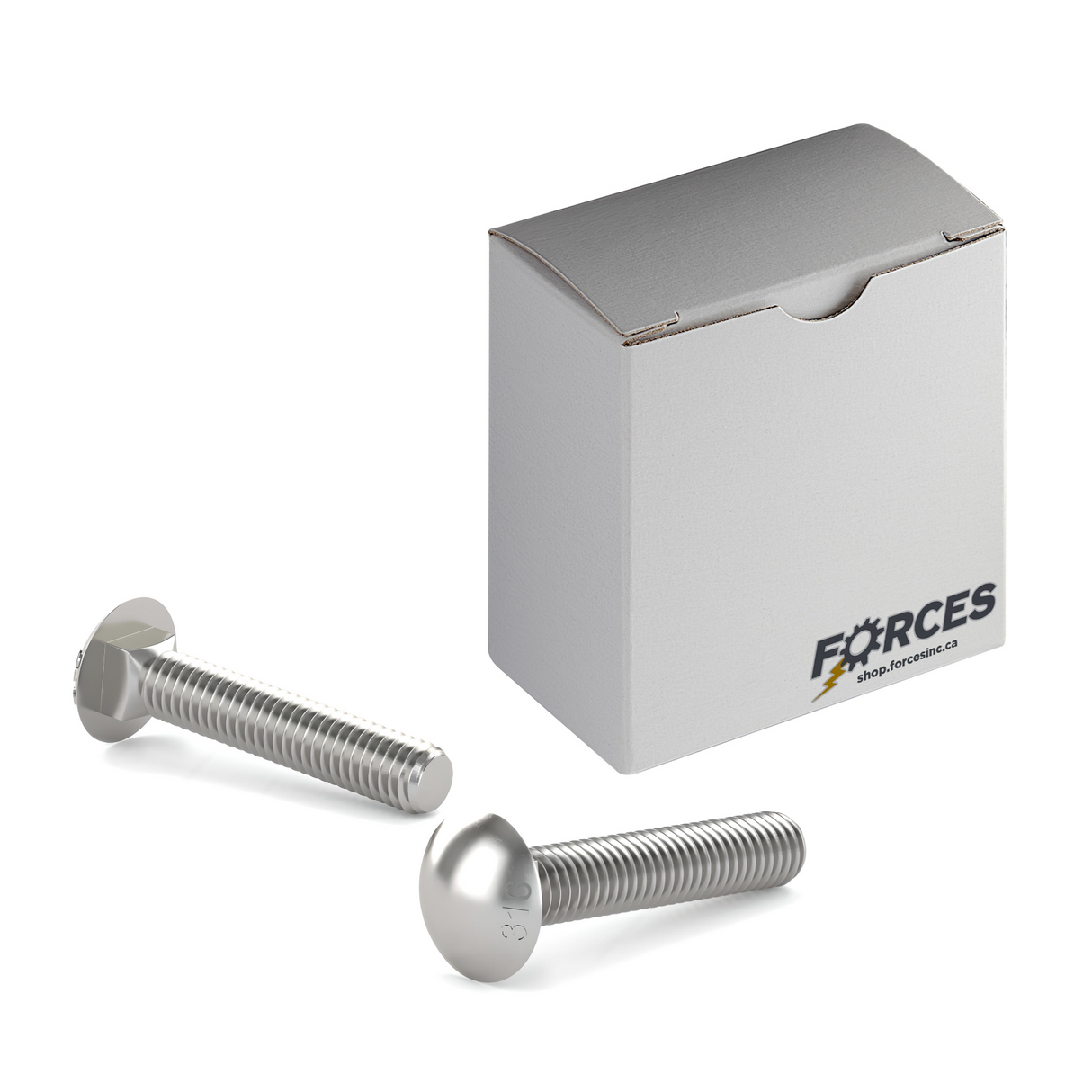 1/2"-13 x 3" Carriage Bolt Full thread - Stainless Steel 316