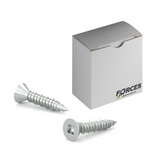 #8 x 5/8" Wood Screws Flat Head W/ Nibs Square Drive Hi-Low Thread Regular Point Zinc