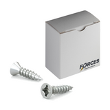 #8 x 1/2" Wood Screws Flat Head Quadrex Drive Coarse Thread Regular Point Zinc