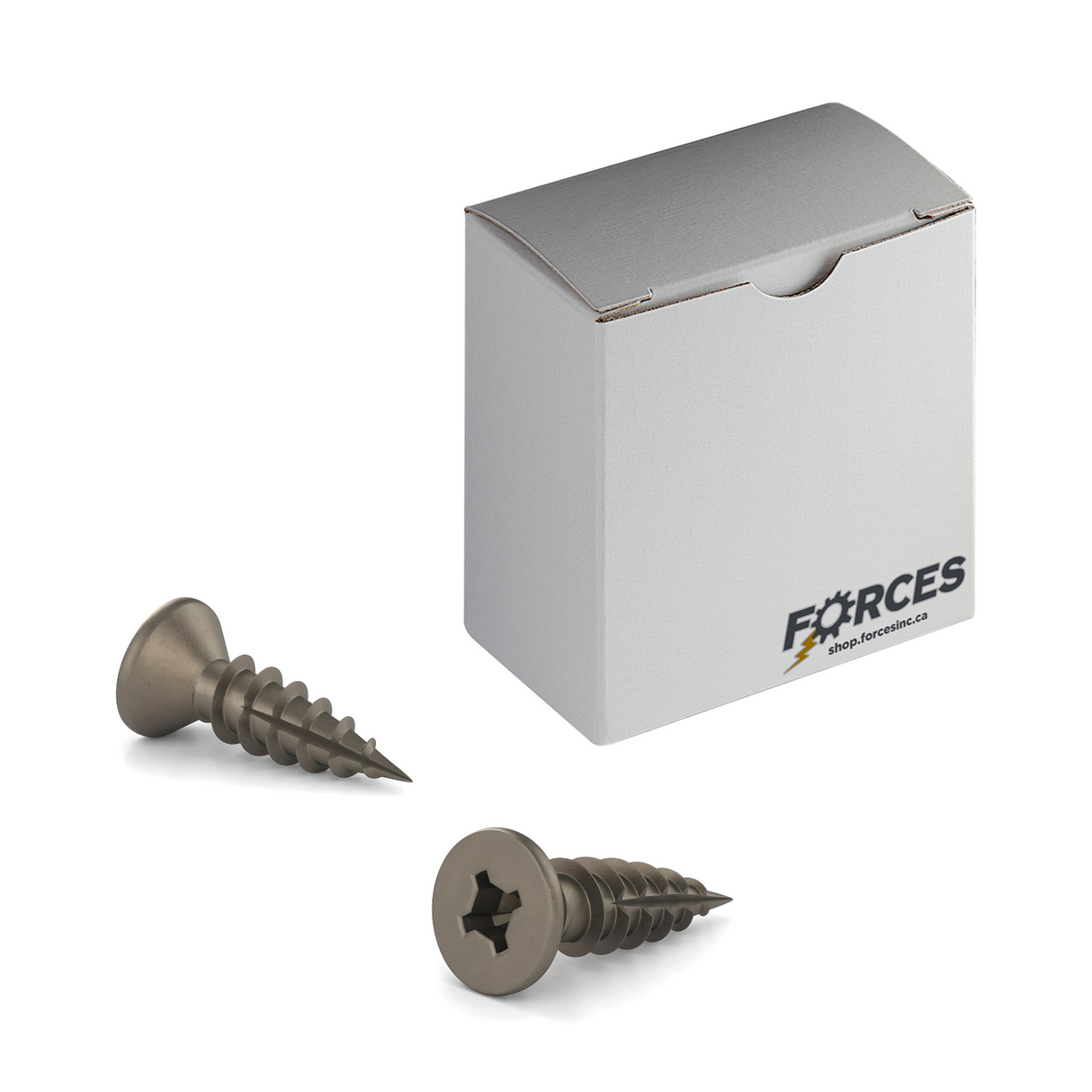 #8 x 3/4" Wood Screws Flat Head Quadrex Drive Twinfast Thread Type 17 Point Plain Steel
